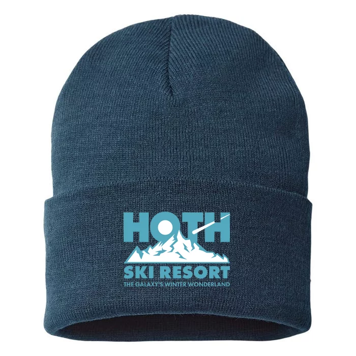 Hoth Ski Resort The Galaxy's Winter Wonderland Sustainable Knit Beanie