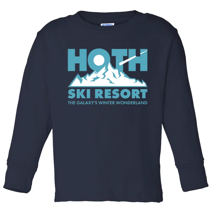 Hoth Ski Resort The Galaxy's Winter Wonderland Toddler Long Sleeve Shirt