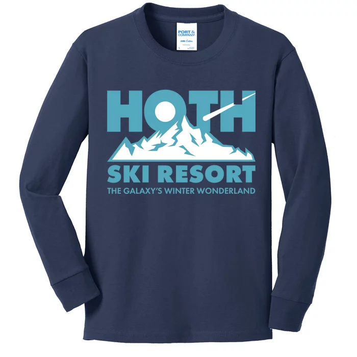 Hoth Ski Resort The Galaxy's Winter Wonderland Kids Long Sleeve Shirt