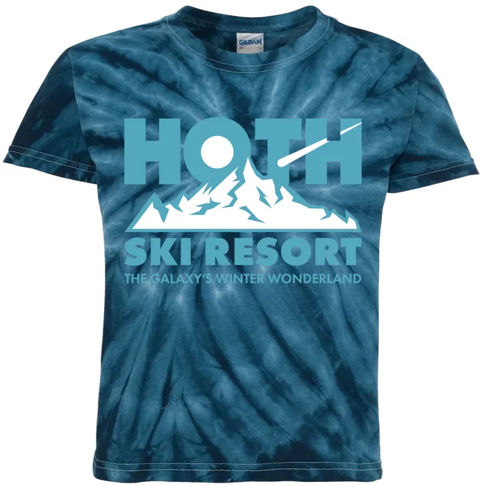 Hoth Ski Resort The Galaxy's Winter Wonderland Kids Tie-Dye T-Shirt