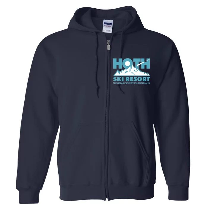 Hoth Ski Resort The Galaxy's Winter Wonderland Full Zip Hoodie