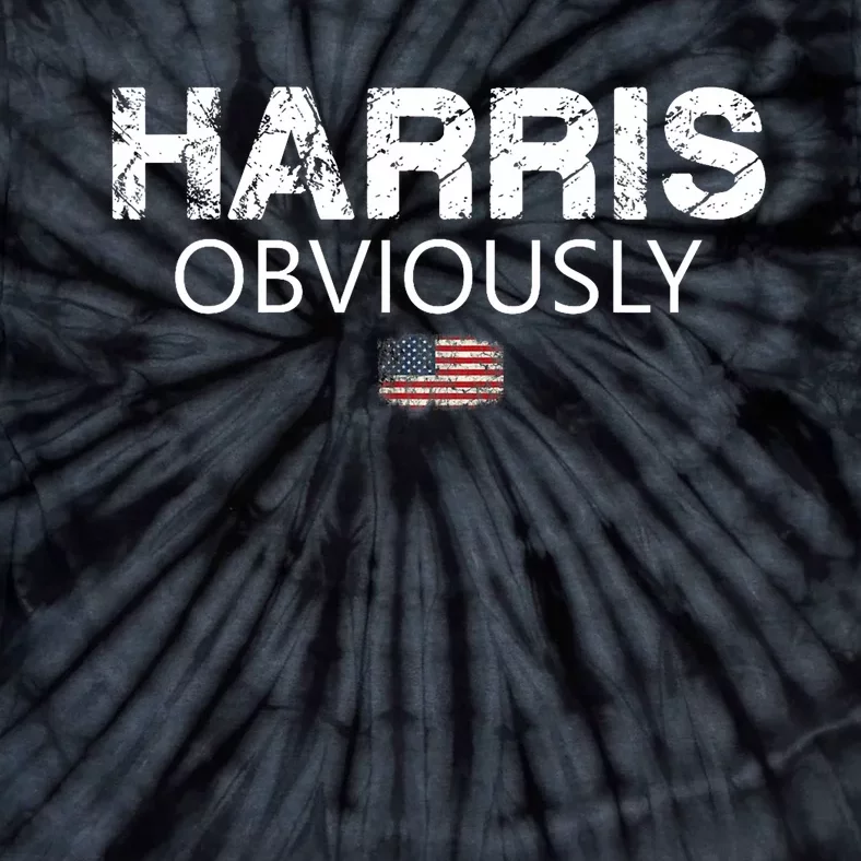 Harris Obviously Usa Flag Kamala Harris For President 2024 Tie-Dye T-Shirt