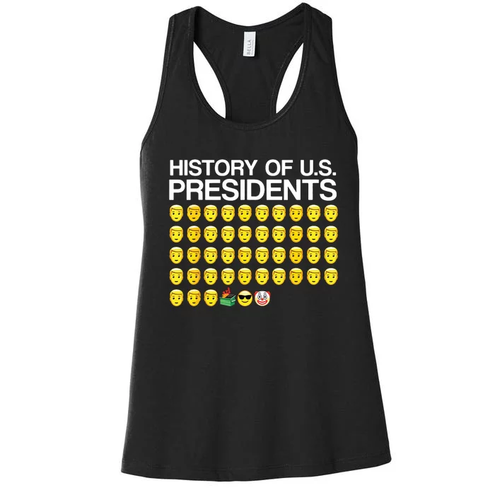 History Of Us Presidents Funny Biden Women's Racerback Tank