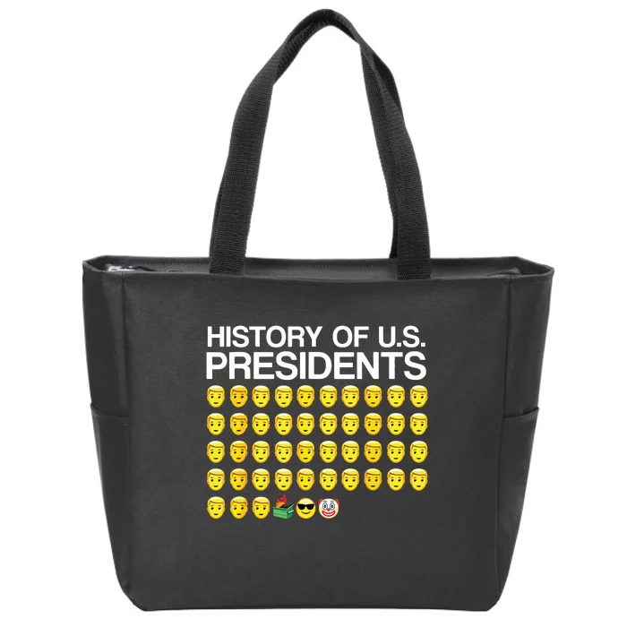 History Of Us Presidents Funny Biden Zip Tote Bag