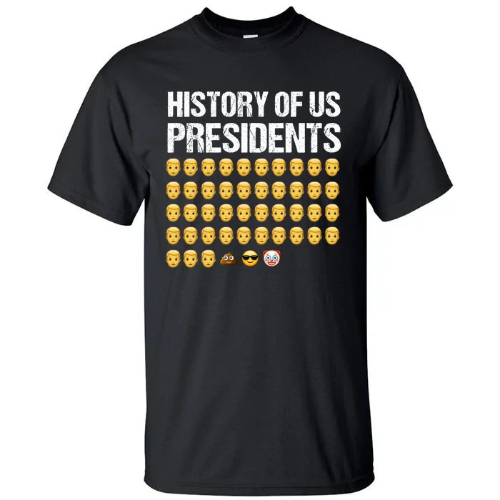 History Of US Presidents, USA Presidents Emoji Fun, Funny Emojis USA Tall T-Shirt