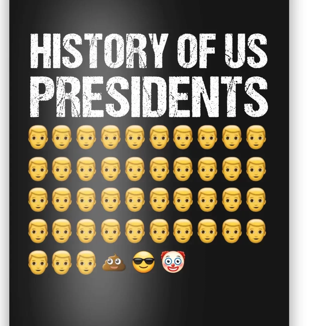 History Of US Presidents, USA Presidents Emoji Fun, Funny Emojis USA Poster