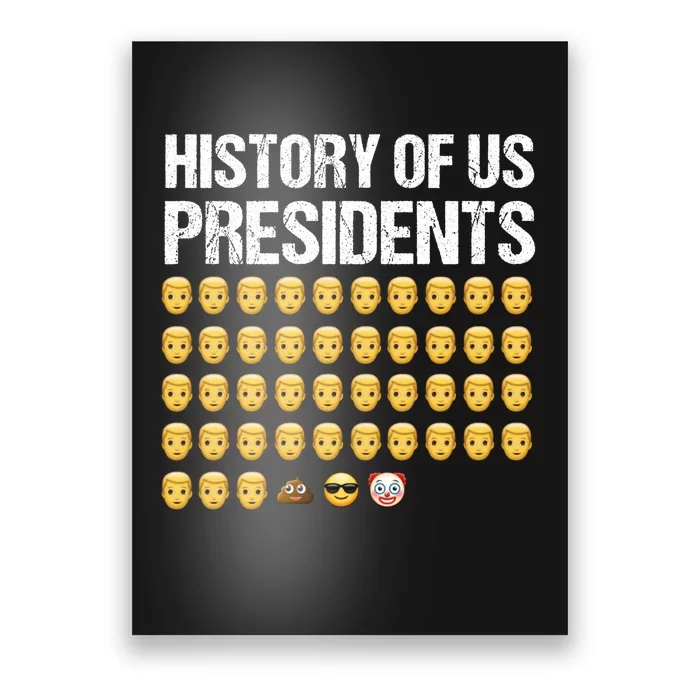 History Of US Presidents, USA Presidents Emoji Fun, Funny Emojis USA Poster