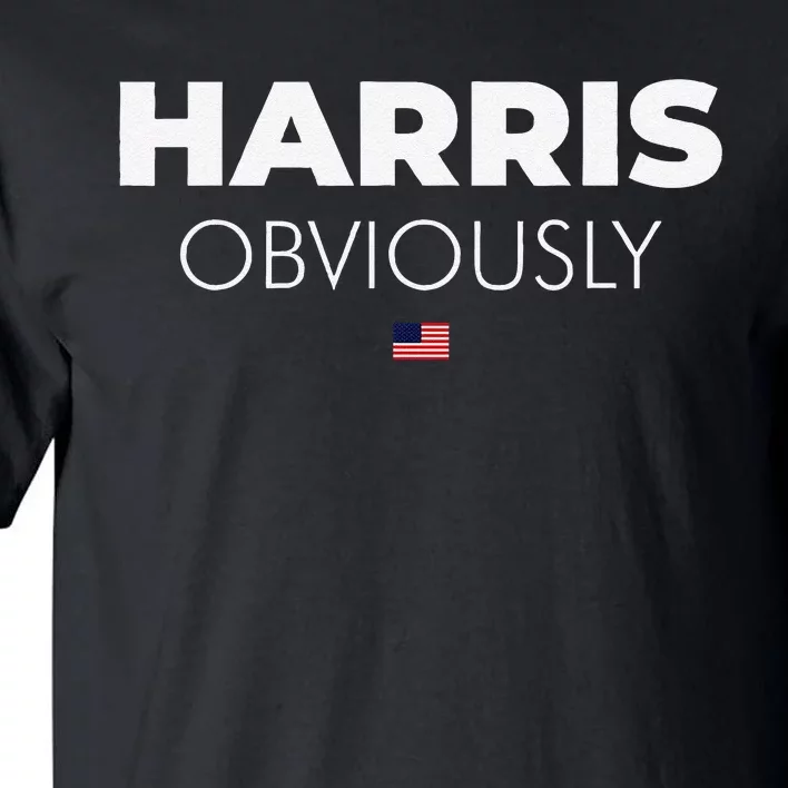 Harris Obviously Usa Flag Gift Tall T-Shirt