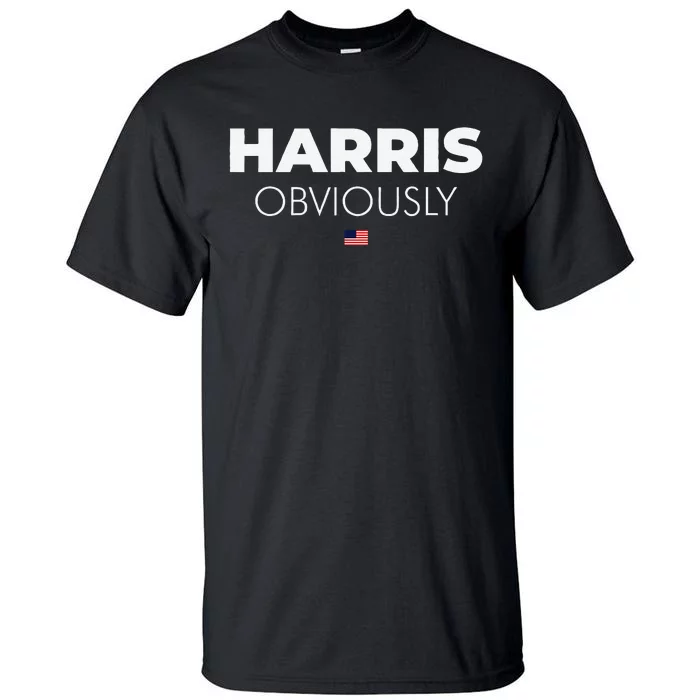 Harris Obviously Usa Flag Gift Tall T-Shirt