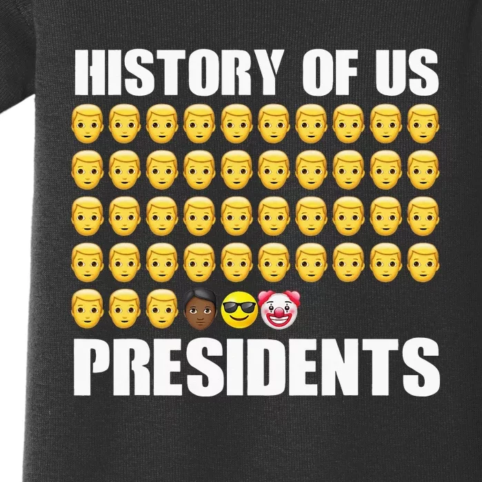 History Of US Presidents 46th Clown President Biden Baby Bodysuit