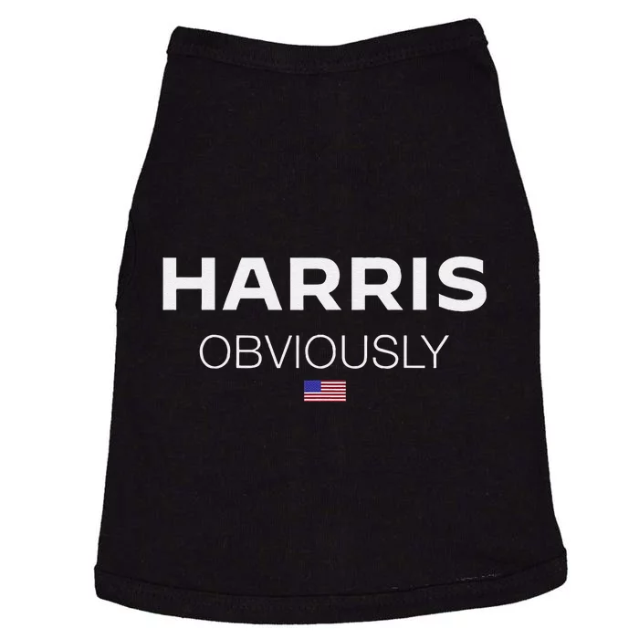 Harris Obviously Usa Flag Kamala Harris For President 2024 Doggie Tank