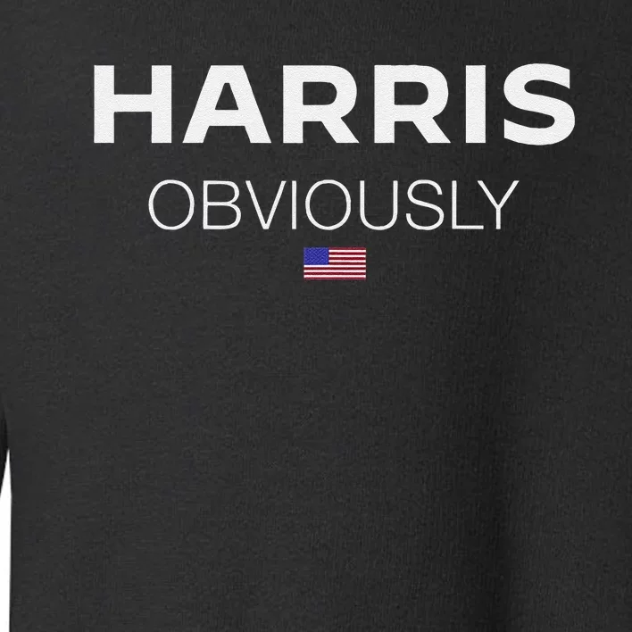 Harris Obviously Usa Flag Kamala Harris For President 2024 Toddler Sweatshirt