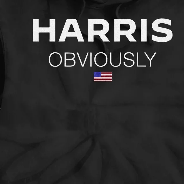 Harris Obviously Usa Flag Kamala Harris For President 2024 Tie Dye Hoodie