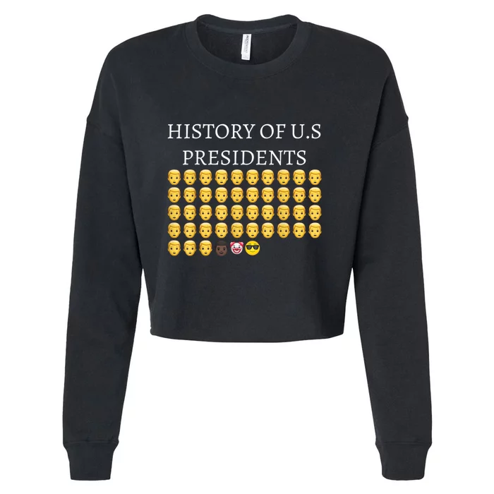 History Of U.S Presidents 46th Cool President Cropped Pullover Crew