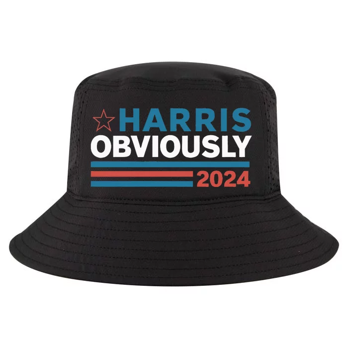 Harris Obviously Usa Flag Kamala Harris For President 2024 Cool Comfort Performance Bucket Hat