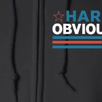 Harris Obviously Usa Flag Kamala Harris For President 2024 Full Zip Hoodie