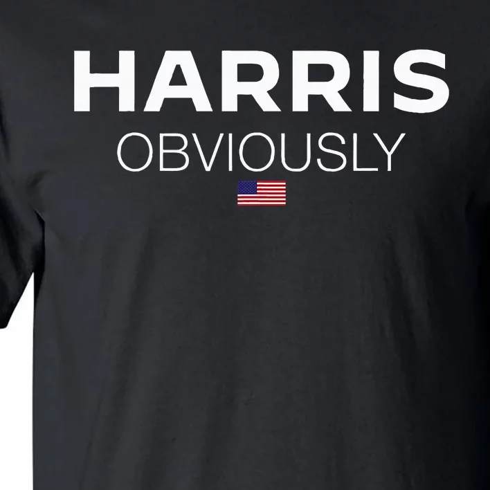 Harris Obviously Usa Flag Kamala Harris For President 2024 Tall T-Shirt