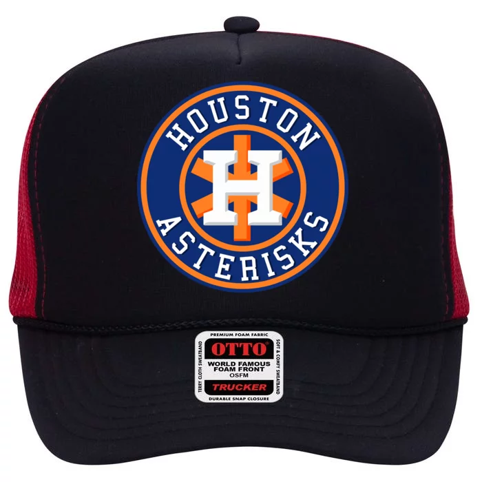 Houston Asterisks Baseball Cheated In 2017 High Crown Mesh Trucker Hat