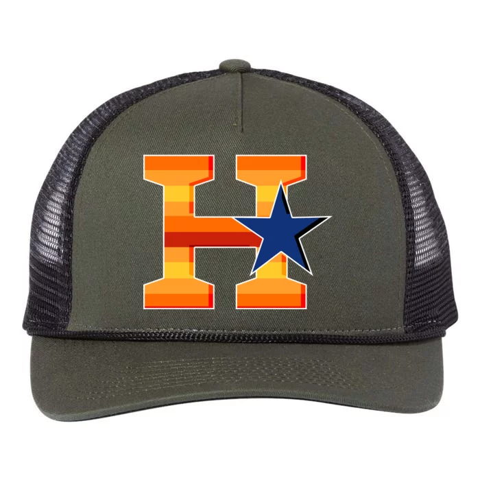 Houston Baseball H Star Logo Retro Rope Trucker Hat Cap