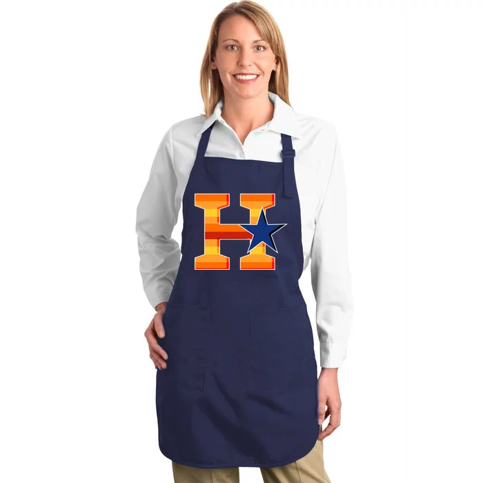 Houston Baseball H Star Logo Full-Length Apron With Pocket