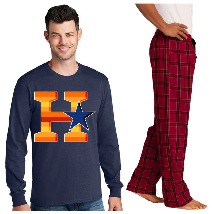 Houston Baseball H Star Logo Long Sleeve Pajama Set