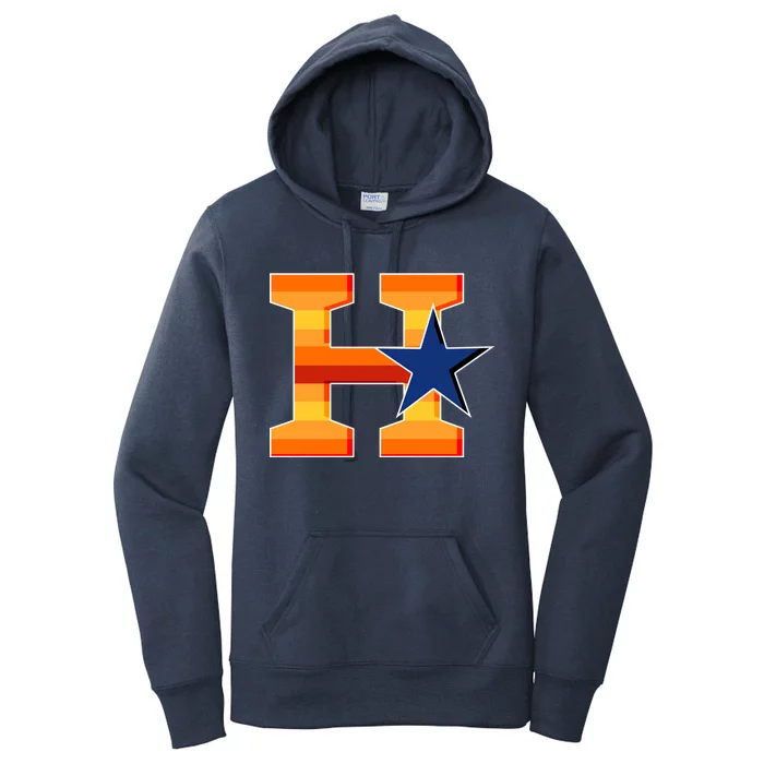 Houston Baseball H Star Logo Women's Pullover Hoodie