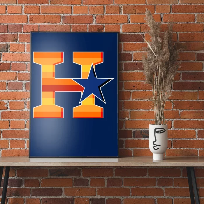 Houston Baseball H Star Logo Poster