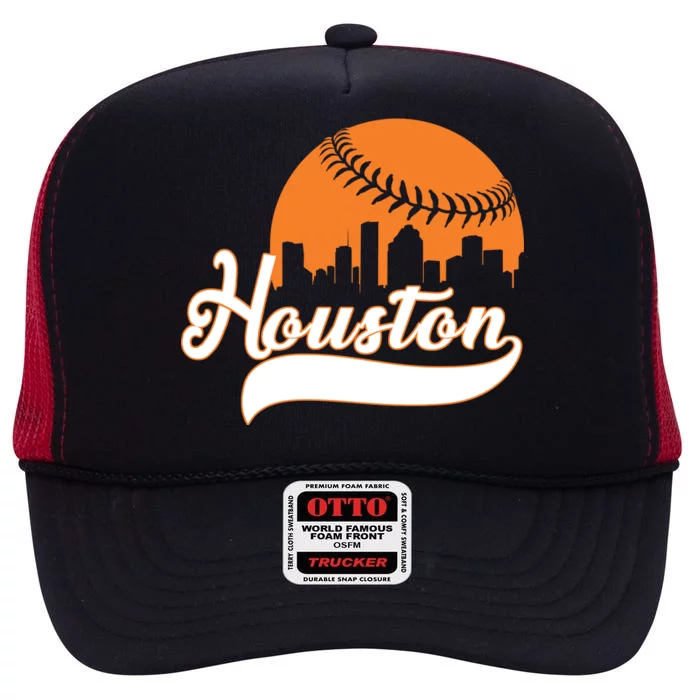 Houston Baseball Team City High Crown Mesh Trucker Hat