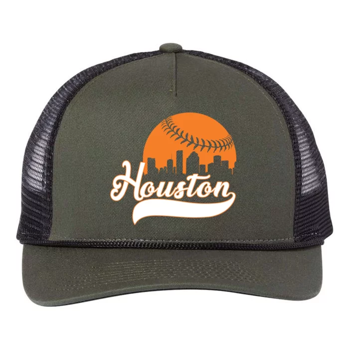 Houston Baseball Team City Retro Rope Trucker Hat Cap