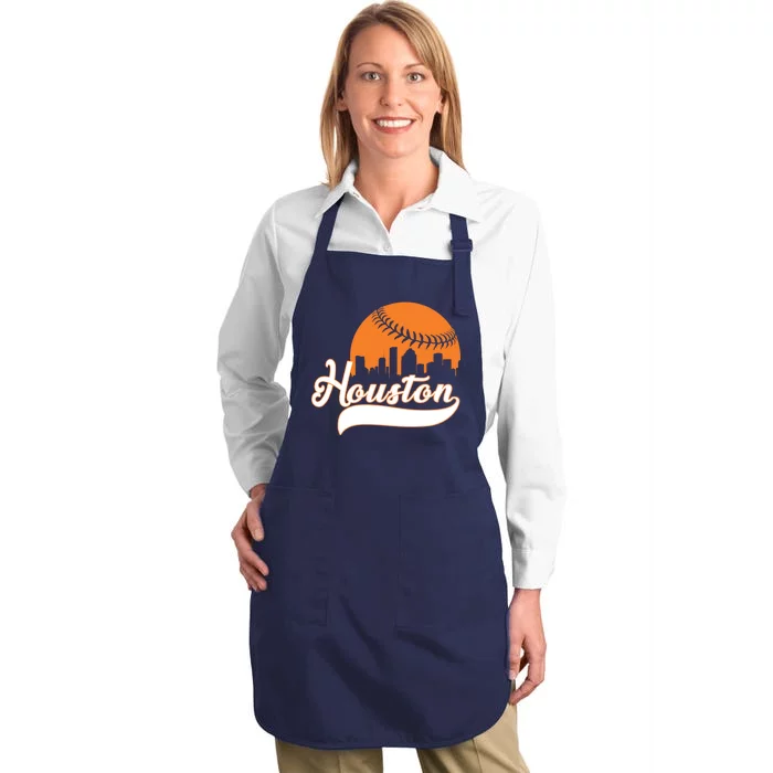 Houston Baseball Team City Full-Length Apron With Pocket