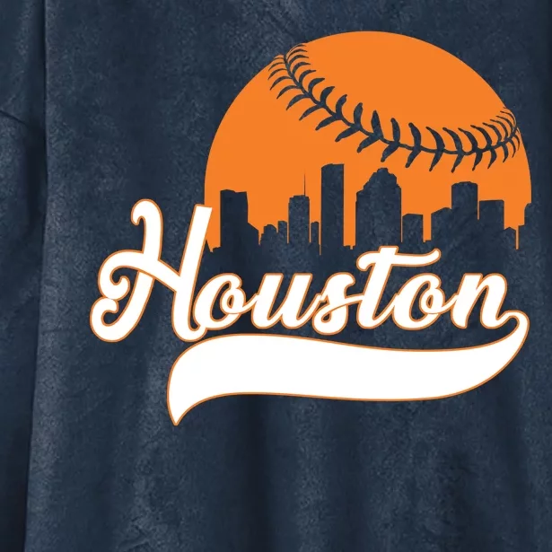 Houston Baseball Team City Hooded Wearable Blanket