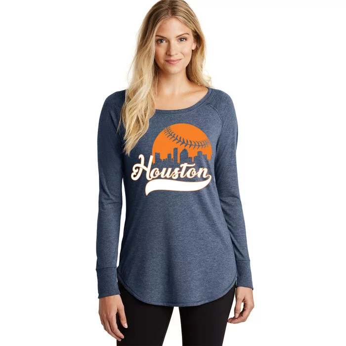 Houston Baseball Team City Women's Perfect Tri Tunic Long Sleeve Shirt