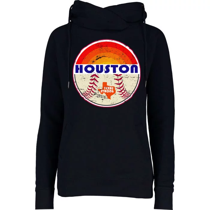 Houston Baseball Texas Strong Womens Funnel Neck Pullover Hood