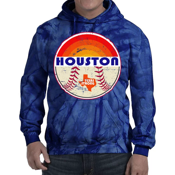 Houston Baseball Texas Strong Tie Dye Hoodie