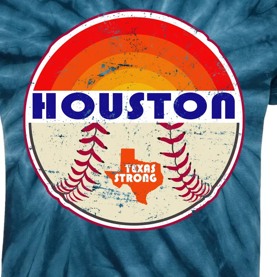 Houston Baseball Texas Strong Kids Tie-Dye T-Shirt