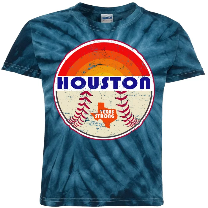 Houston Baseball Texas Strong Kids Tie-Dye T-Shirt