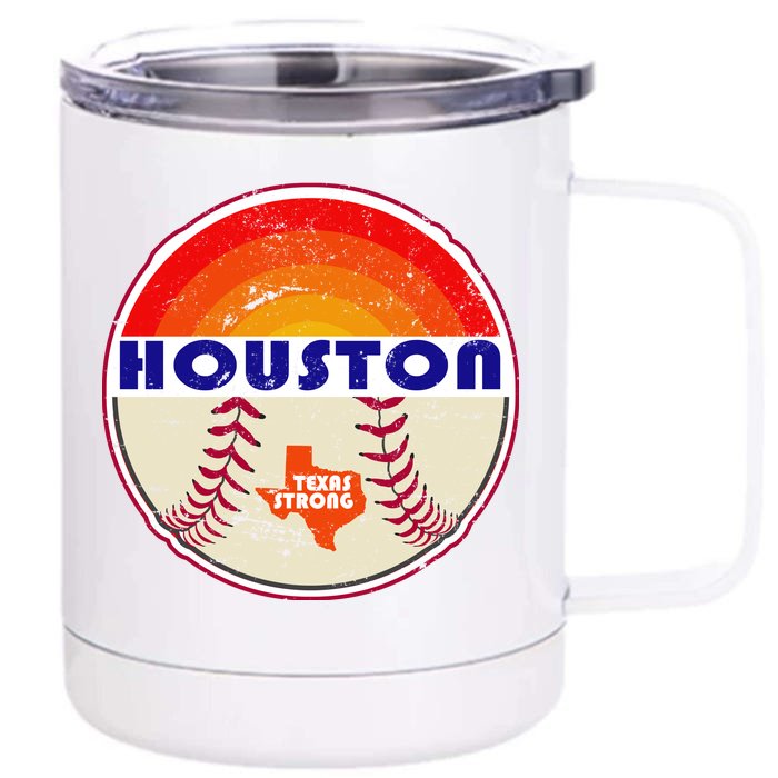 Houston Baseball Texas Strong Front & Back 12oz Stainless Steel Tumbler Cup