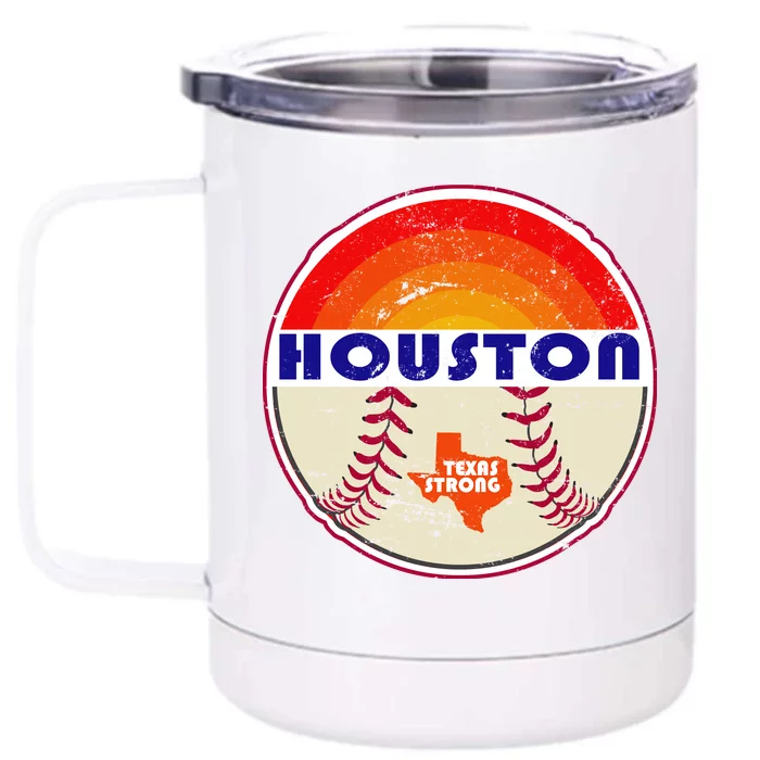 Houston Baseball Texas Strong Front & Back 12oz Stainless Steel Tumbler Cup