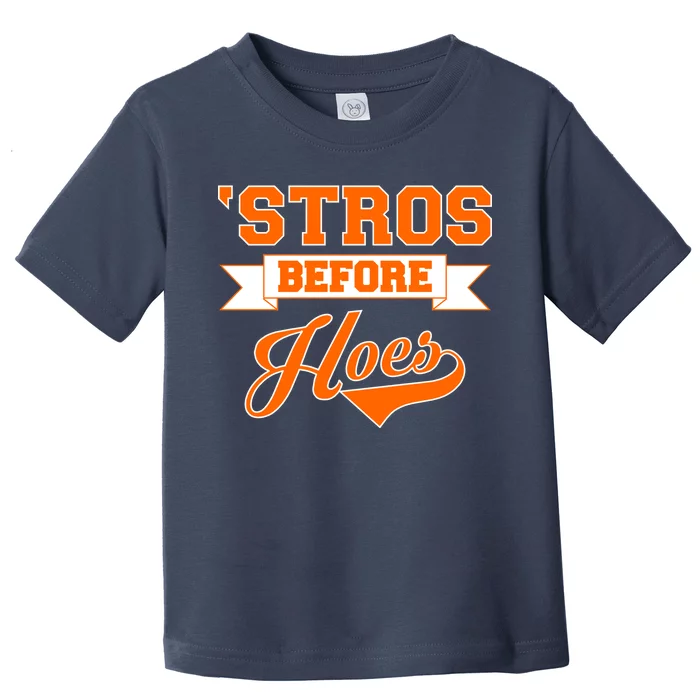 Baseball 'Stros Before Hoes Houston Kids Long Sleeve Shirt