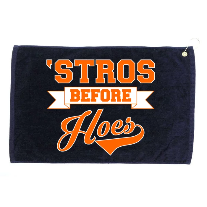 Houston 'Stros Before Hoes Baseball Script Grommeted Golf Towel