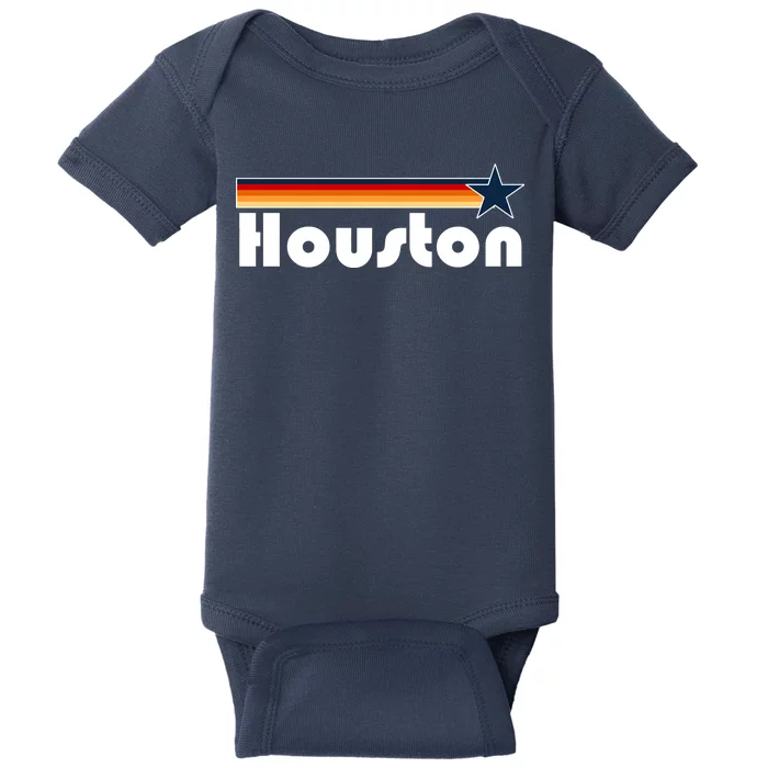 Houston Texas Baseball Colors Logo Baby Bodysuit