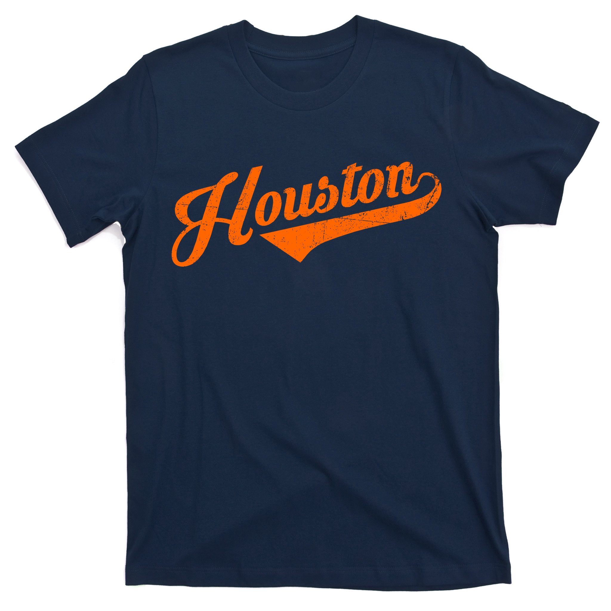 Teeshirtpalace Houston, Texas City Vintage Baseball Script Kids T-Shirt