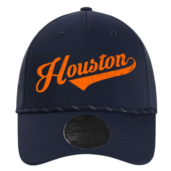 Houston, Texas City Vintage Baseball Script Performance The Dyno Cap