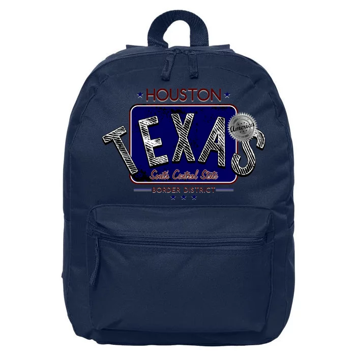 Houston Texas Land of the Free Logo 16 in Basic Backpack