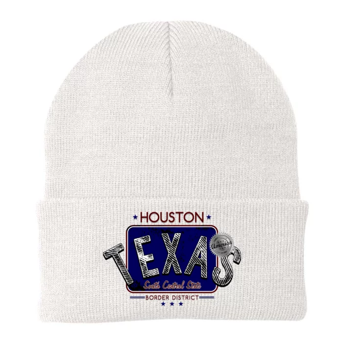 Houston Texas Land of the Free Logo Knit Cap Winter Beanie