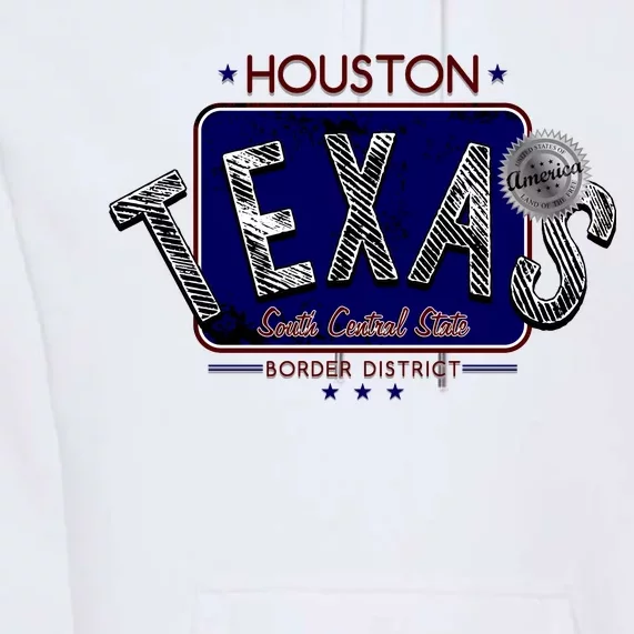 Houston Texas Land of the Free Logo Premium Hoodie