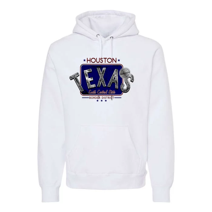 Houston Texas Land of the Free Logo Premium Hoodie