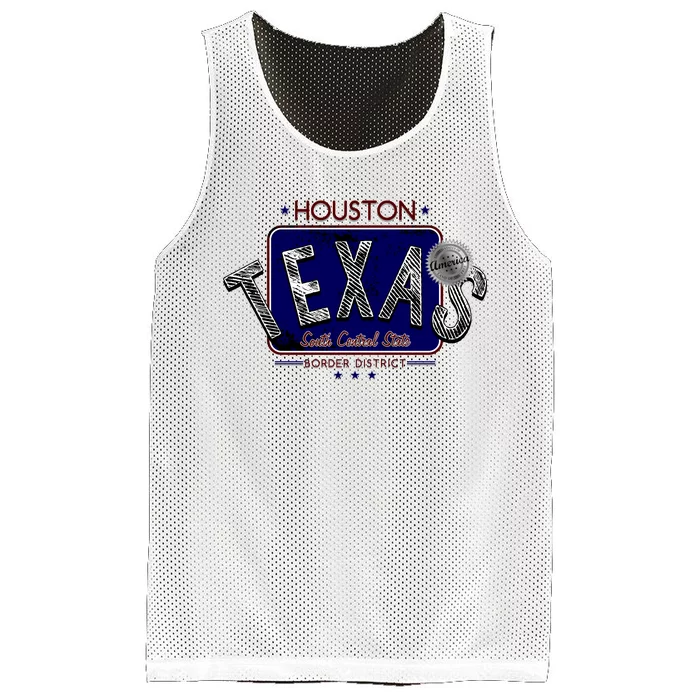 Houston Texas Land of the Free Logo Mesh Reversible Basketball Jersey Tank