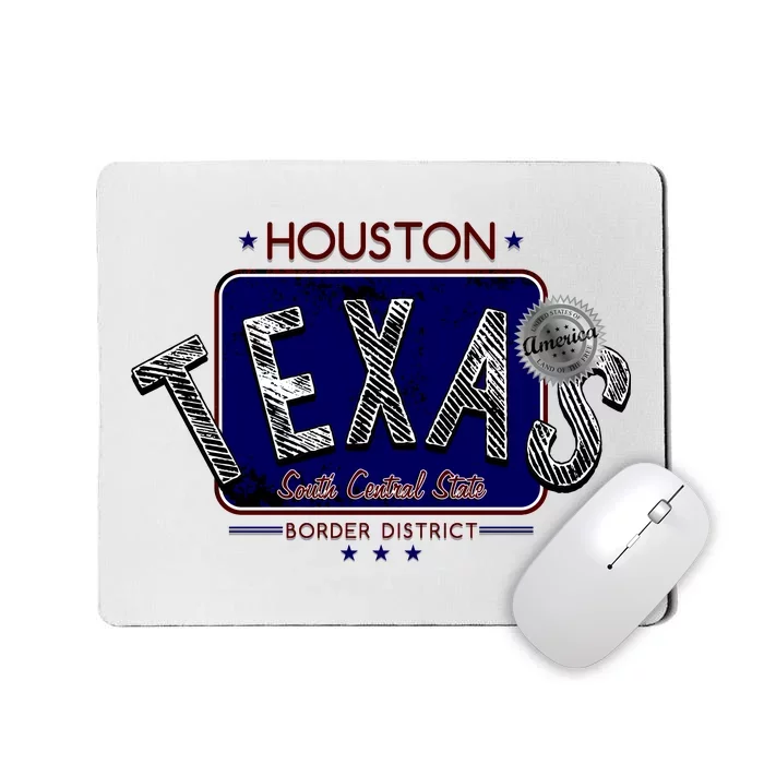 Houston Texas Land of the Free Logo Mousepad