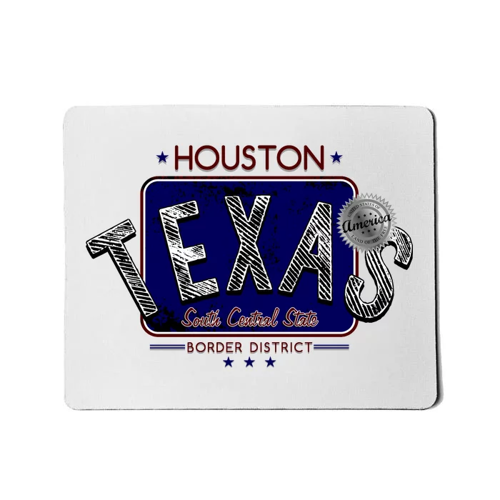 Houston Texas Land of the Free Logo Mousepad